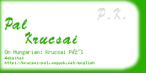 pal krucsai business card